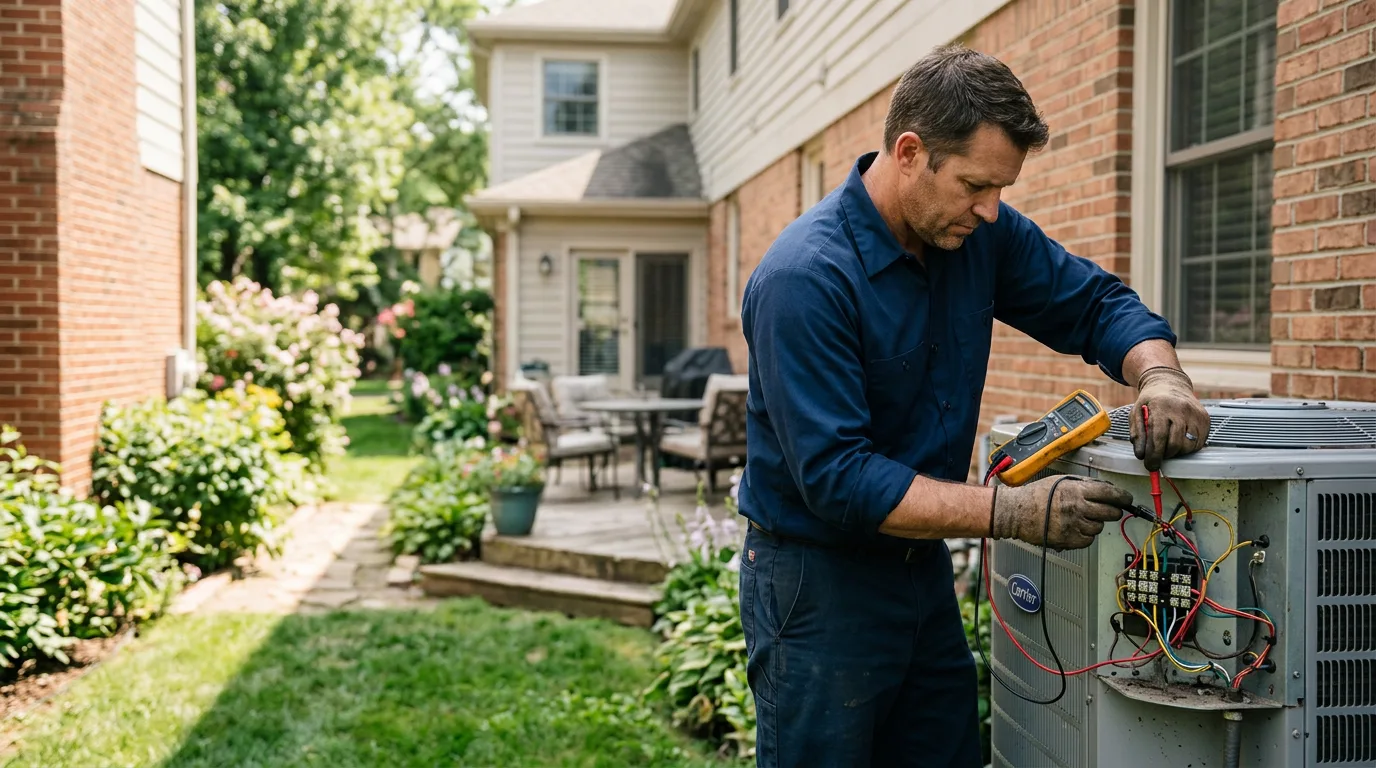 HVAC technician working near Hollsopple, PA